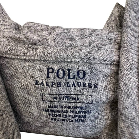 Polo Ralph Lauren Men’s American Flag Hoodie Shirt Heather Grey Medium Patriotic - Picture 3 of 5